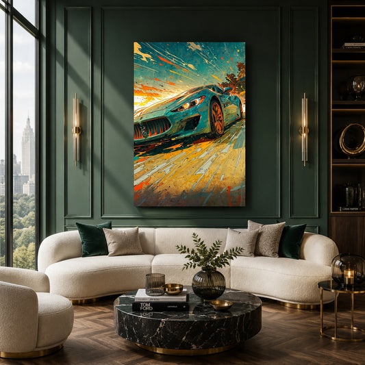 Sports Car Canvas Painting