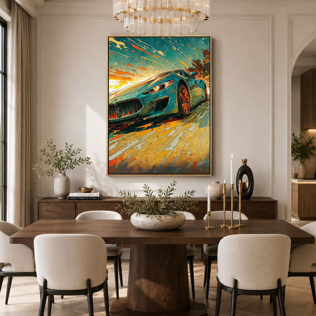 Sports Car Canvas Painting
