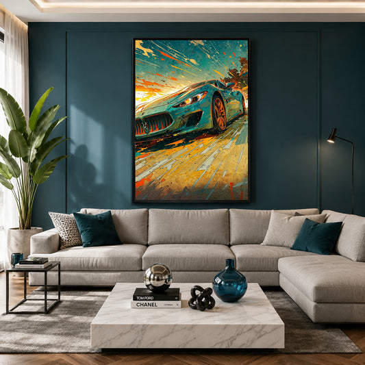 Sports Car Canvas Painting