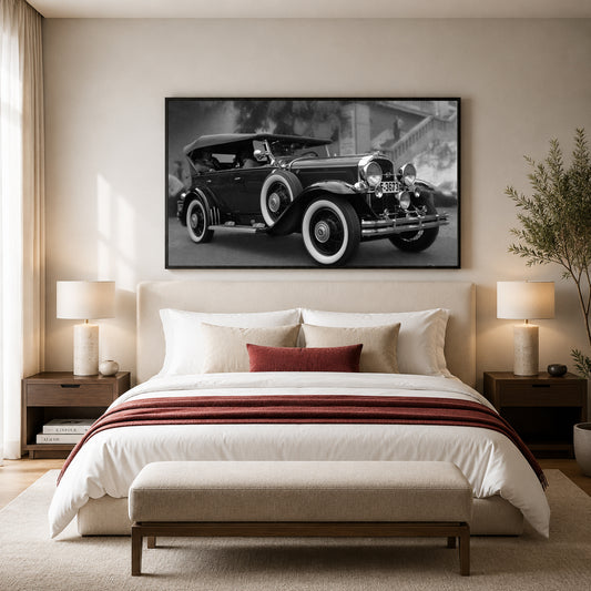 Vintage Classic Car Canvas Painting