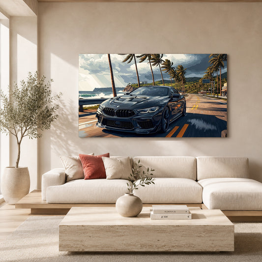BMW Sports Car Canvas Painting