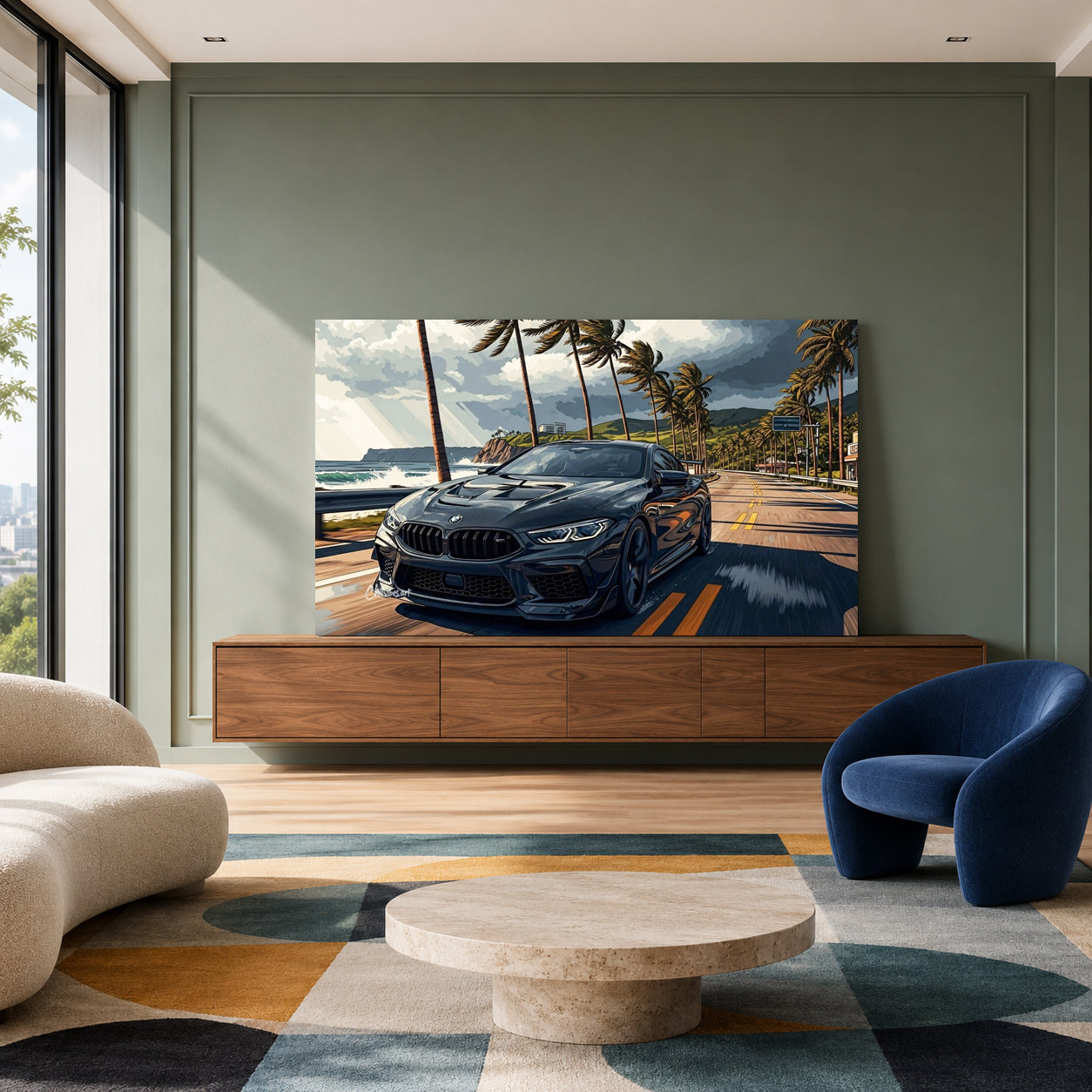 BMW Sports Car Canvas Painting