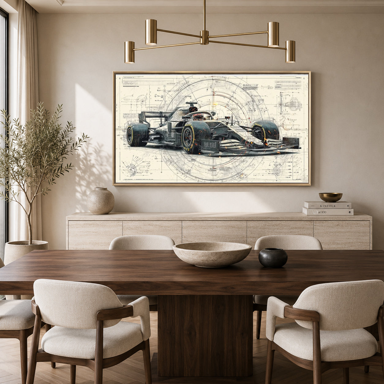 Formula Racing Car Canvas Painting