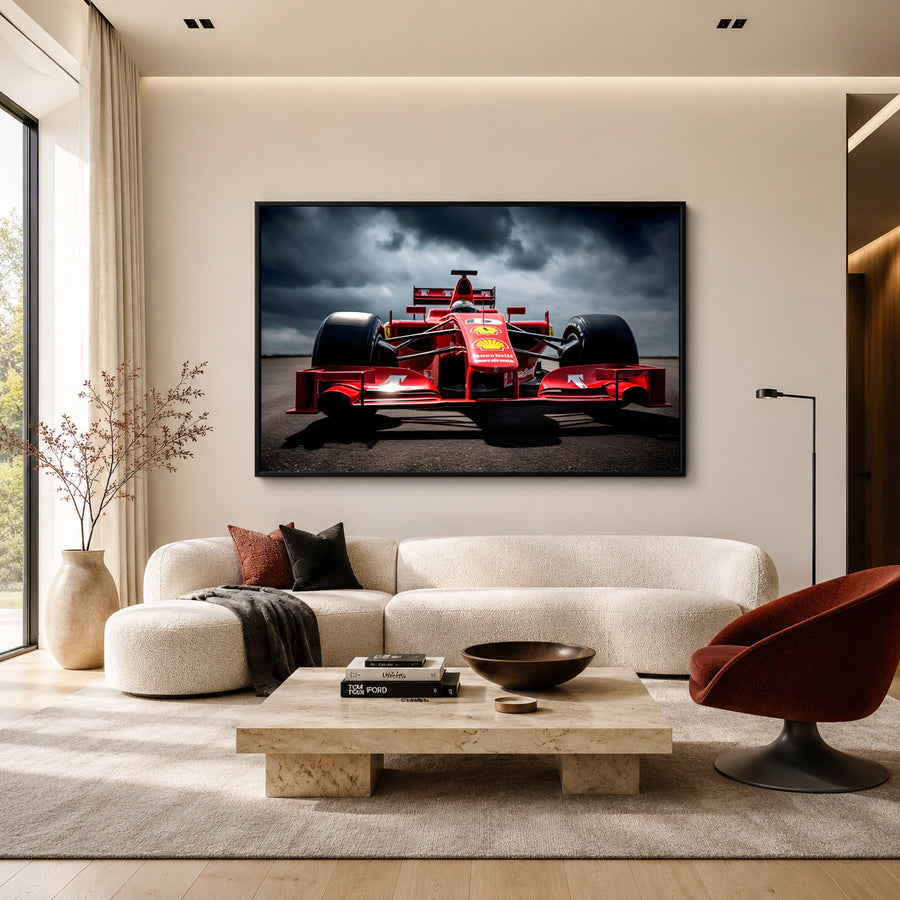 Formula Racing Car Canvas Painting Modern Motorsport Wall Art