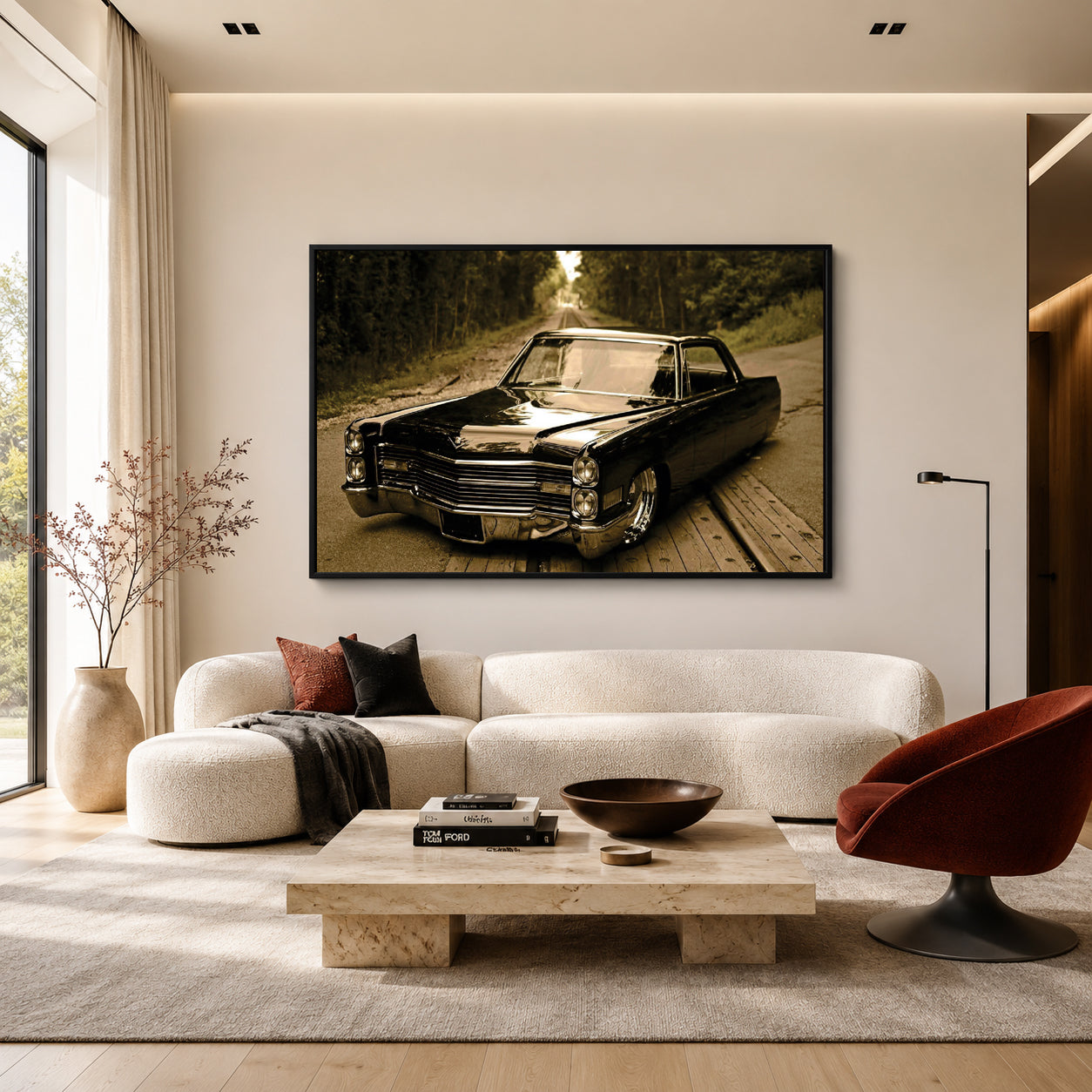 Classic Car Canvas Painting