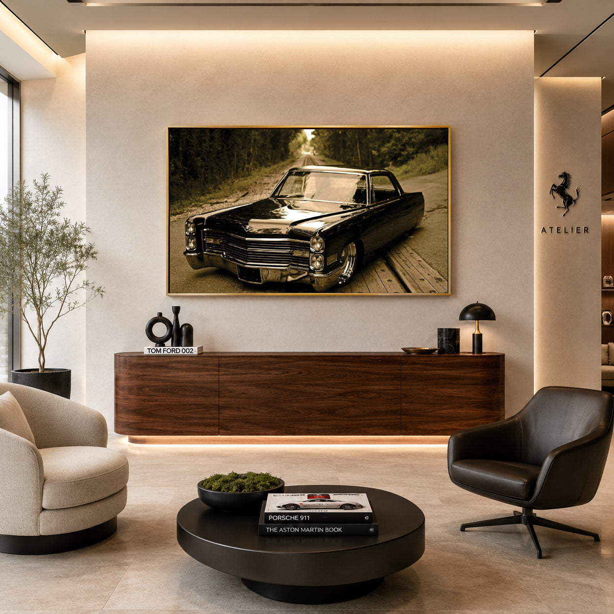 Classic Car Canvas Painting