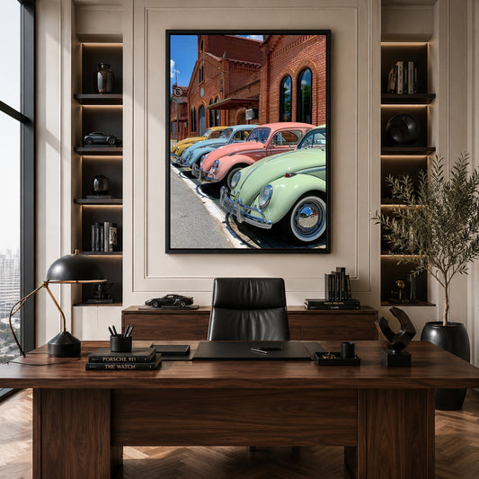 Volkswagen Beetle Car Canvas Painting