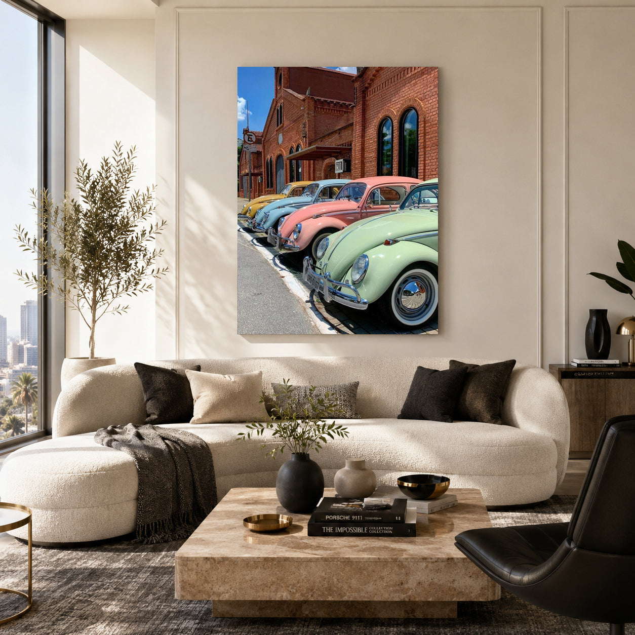 Volkswagen Beetle Car Canvas Painting
