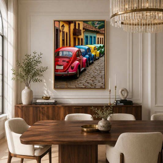 Volkswagen Beetle Car Canvas Painting