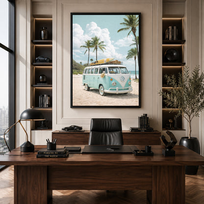 Volkswagen Camper Van Car Canvas Painting