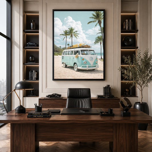 Volkswagen Camper Van Car Canvas Painting