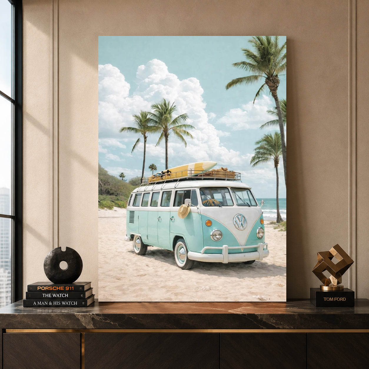 Volkswagen Camper Van Car Canvas Painting