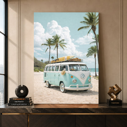Volkswagen Camper Van Car Canvas Painting