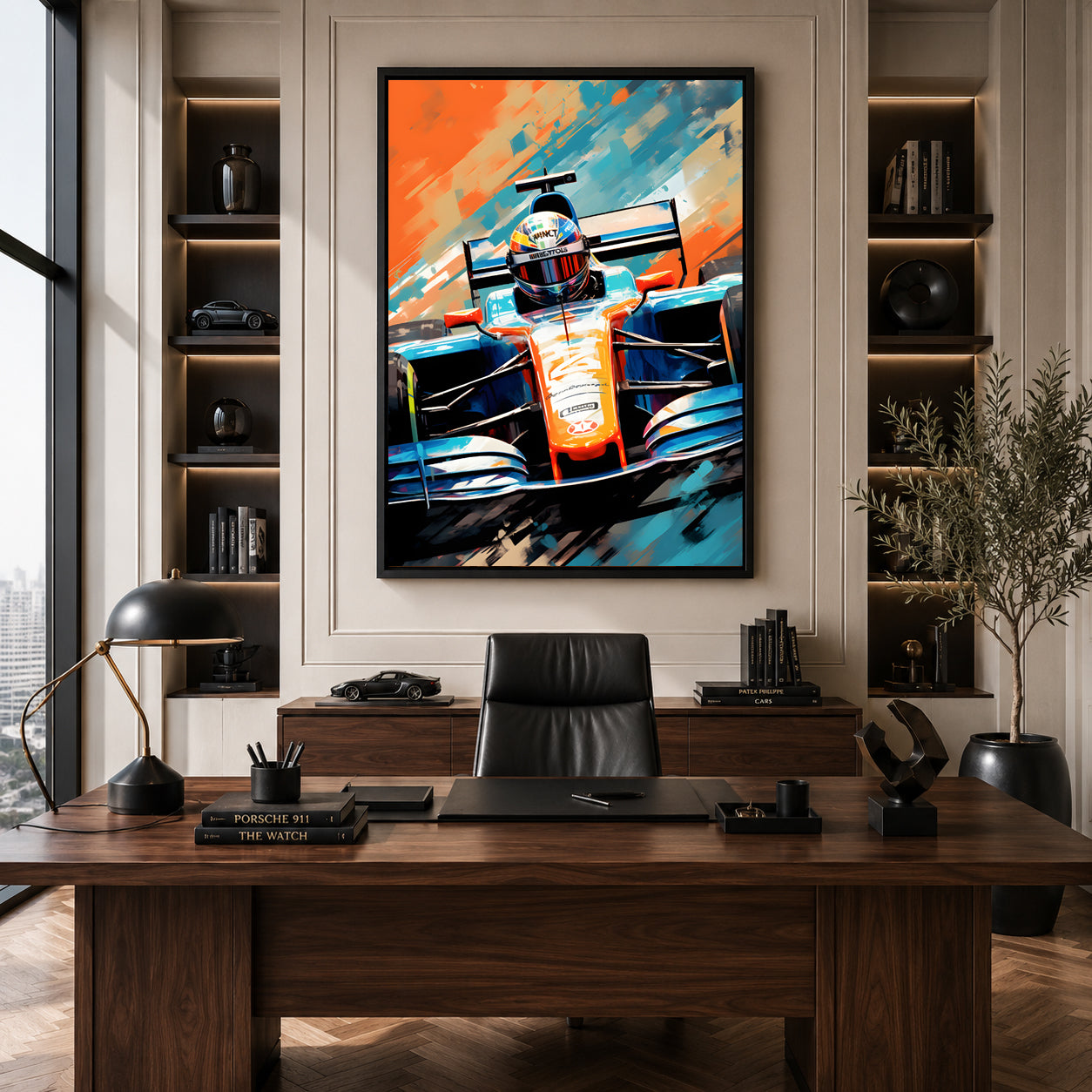 Formula 1 Racing Car Canvas Painting Modern Motorsport Wall Art