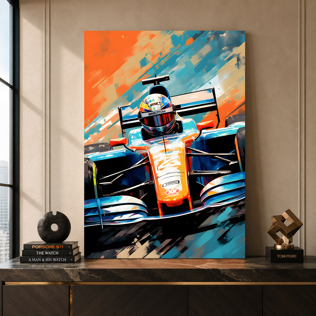 Formula 1 Racing Car Canvas Painting Modern Motorsport Wall Art