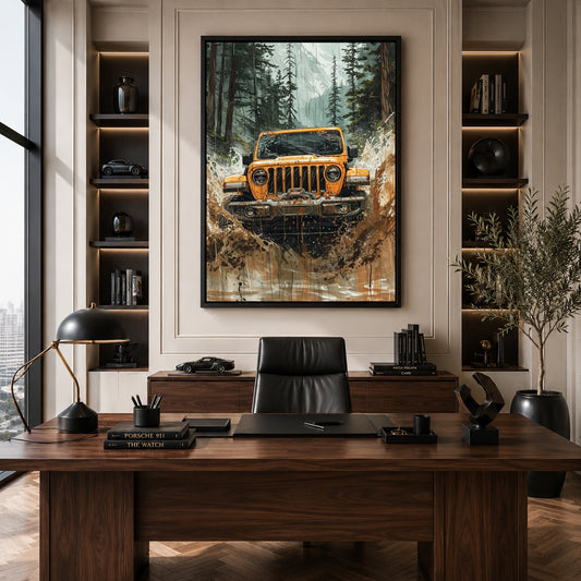 Jeep Wrangler Car Canvas Painting