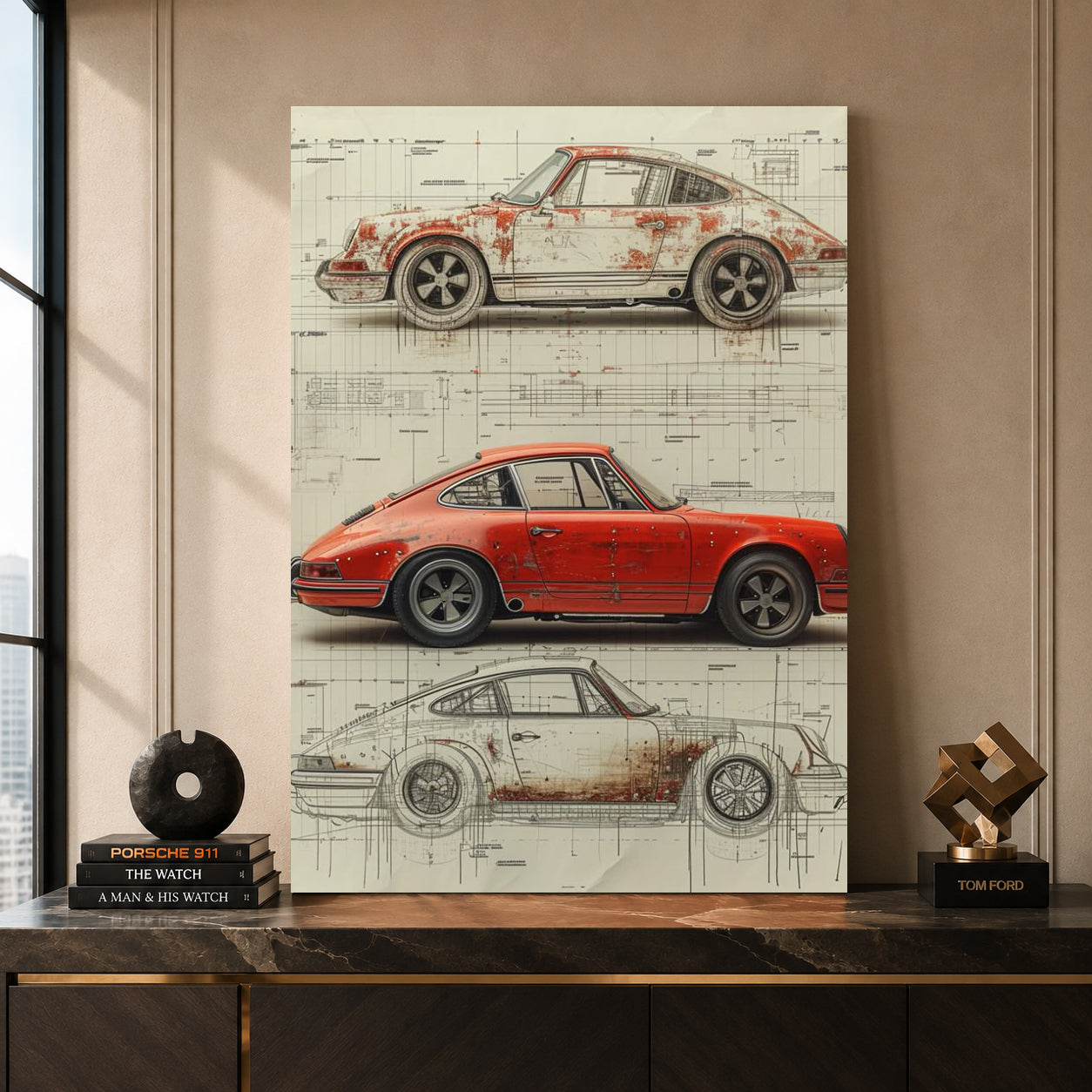 Porsche 911 Car Canvas Painting