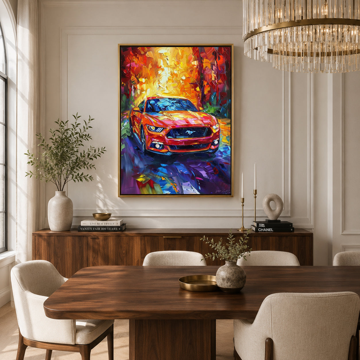 Ford Mustang Car Canvas Painting