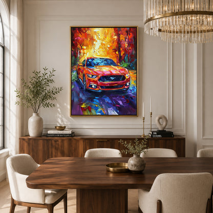 Ford Mustang Car Canvas Painting