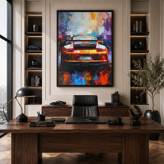 Porsche Sports Car Canvas Painting