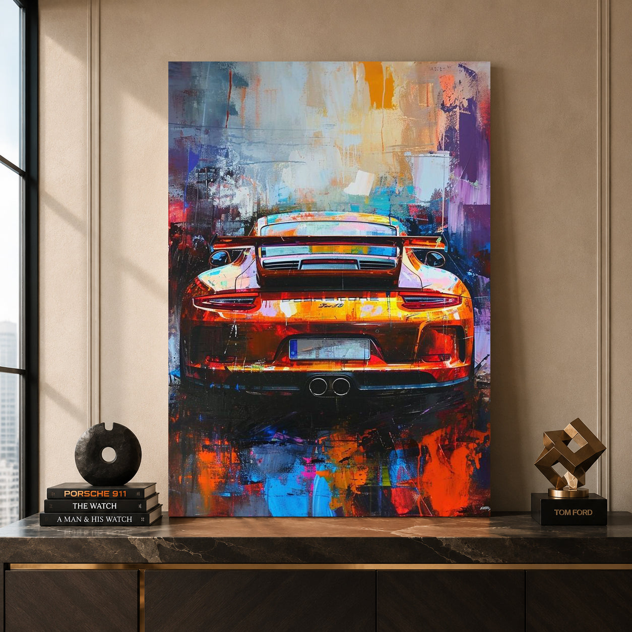 Porsche Sports Car Canvas Painting