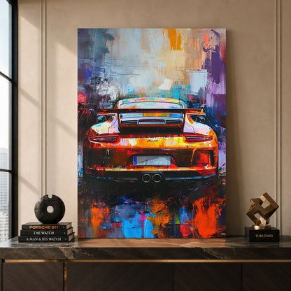 Porsche Sports Car Canvas Painting