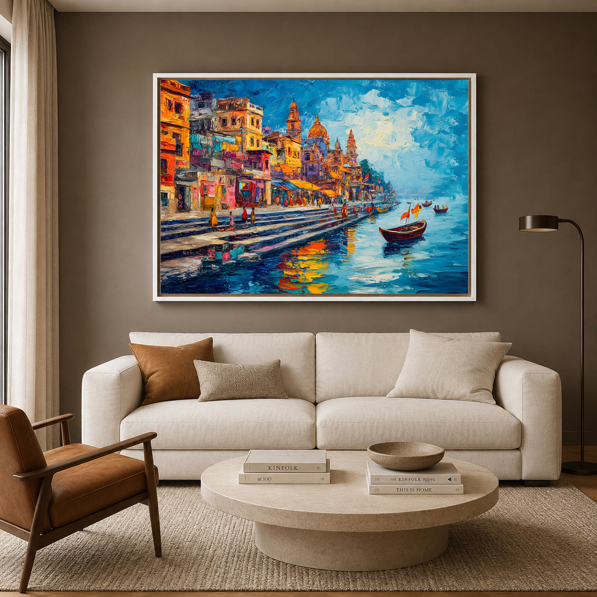 Banaras Ghats Canvas Wall Artwork for Premium Home Decor
