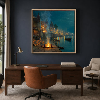 Banaras Ghats Premium Wall Art Canvas for Stylish Interiors