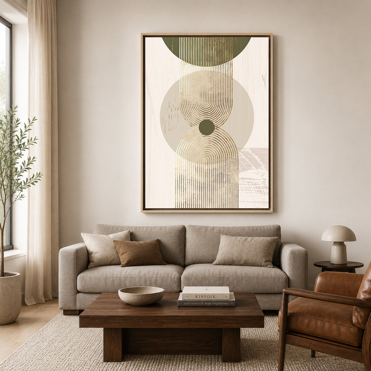 Boho Wall Art Painting Abstract Geometric Canvas Wall Decor Art