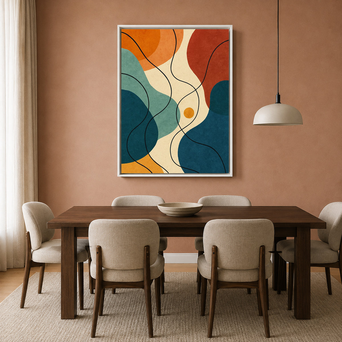 Boho Wall Art Painting Abstract Modern Canvas Wall Decor Artwork