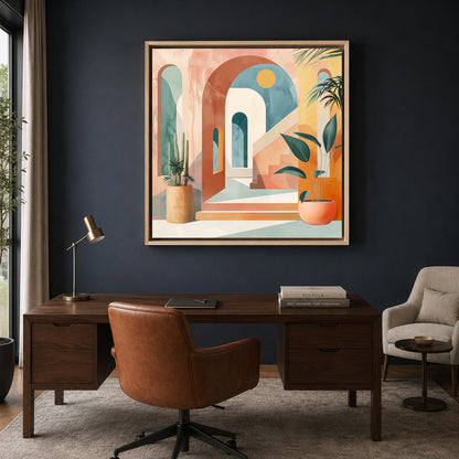 Modern Abstract Arch Canvas Wall Art for Living Room & Bedroom