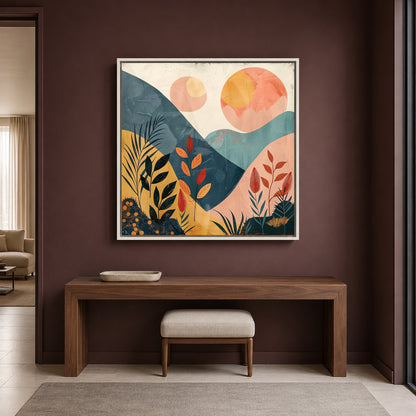 Boho Wall Art Painting Abstract Botanical Canvas for Home Decor