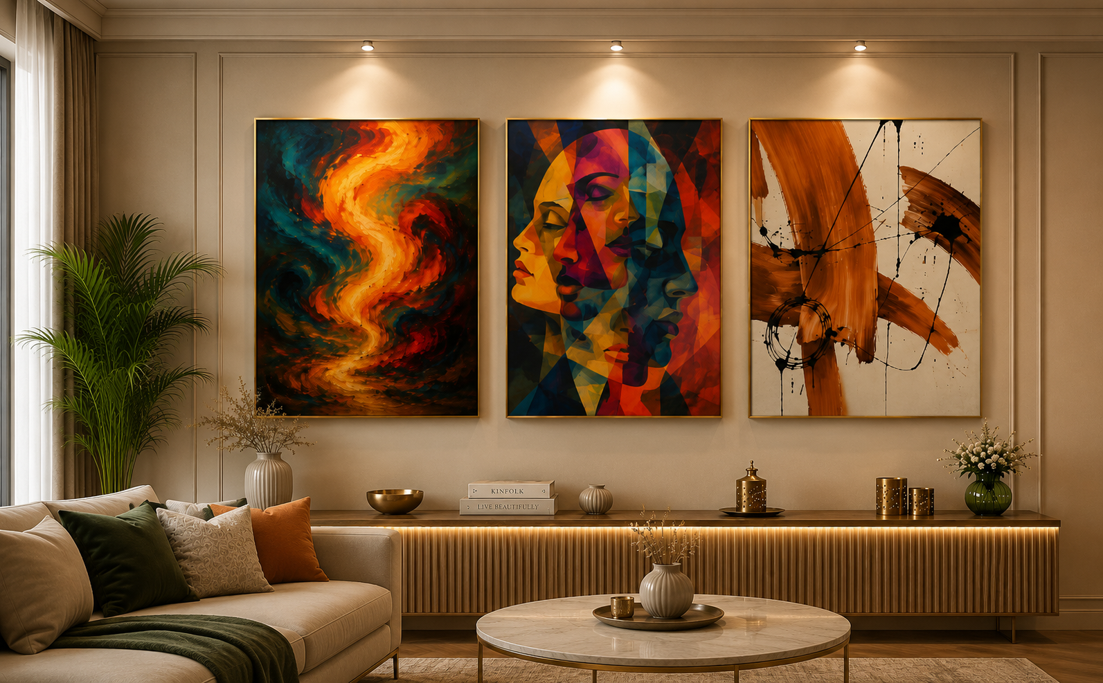 Premium canvas wall art displayed in an interior