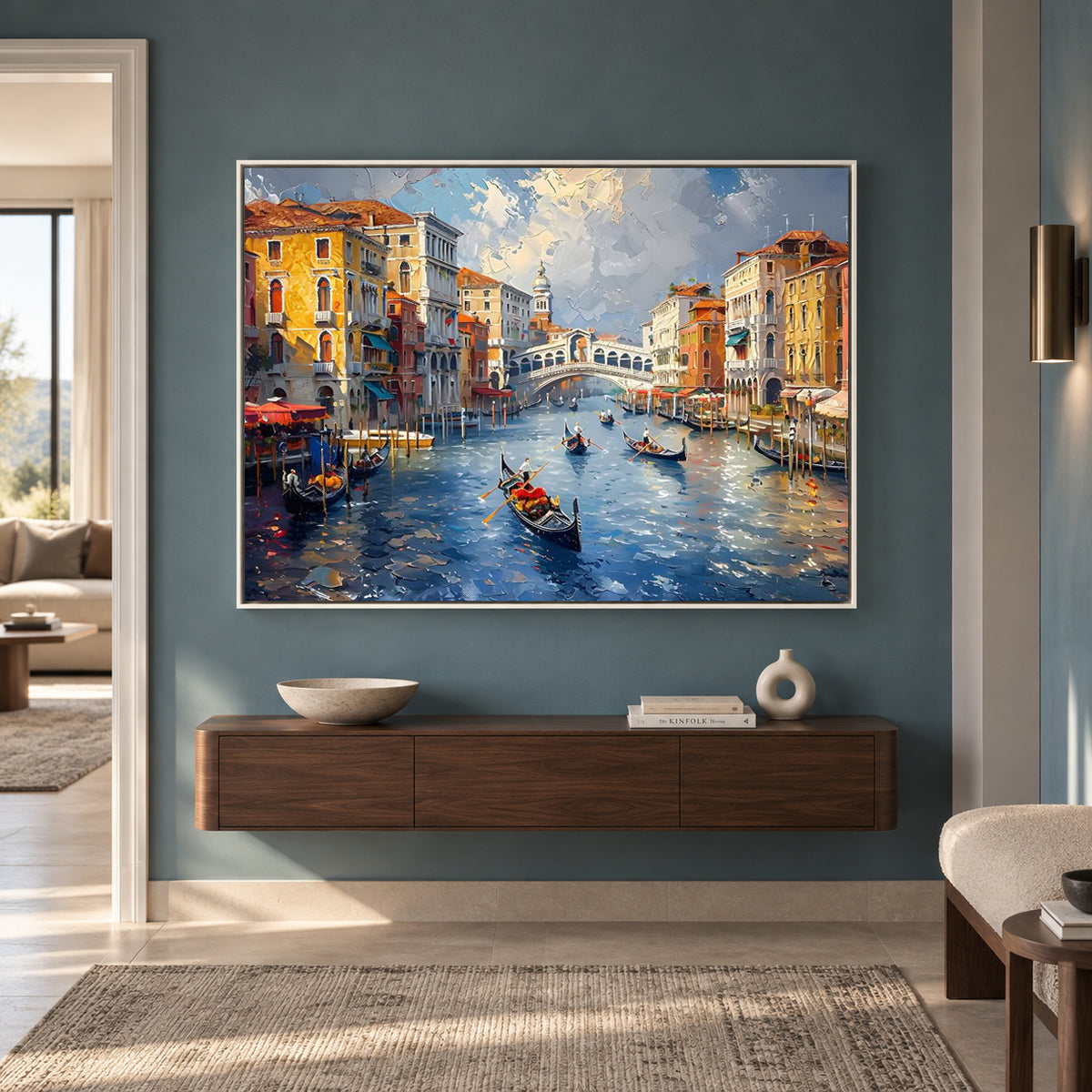 Venice Grand Canal Canvas Wall Art for Living Room Home Decor