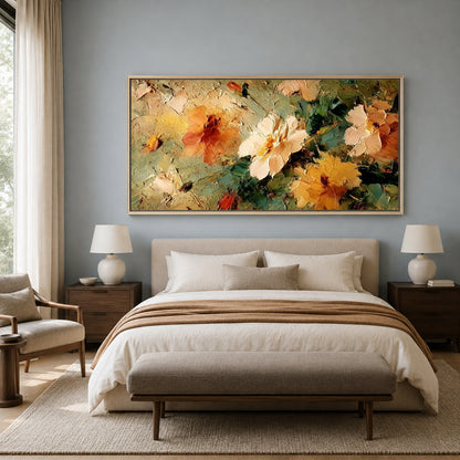 Abstract Floral Impressionist Canvas Wall Art for Modern Interiors