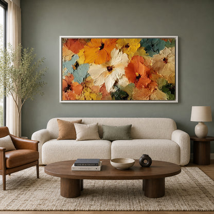 Abstract Floral Texture Canvas Wall Art for Luxury Modern Décor
