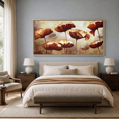 Elegant Rustic Floral Canvas Wall Art for Modern Home Décor