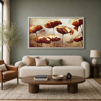 Elegant Rustic Floral Canvas Wall Art for Modern Home Décor