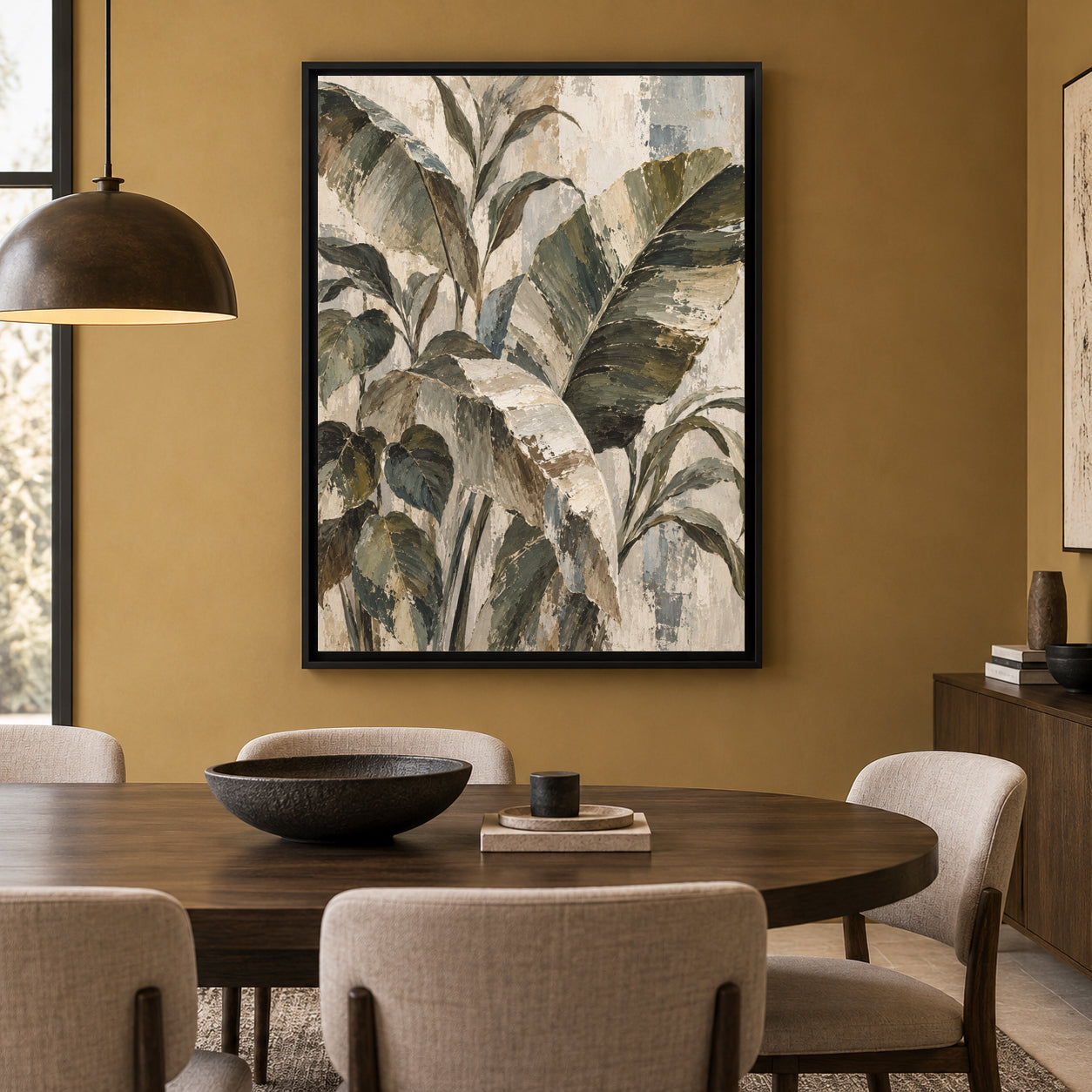 Quiet Canopy Neutral Botanical Canvas Wall Art