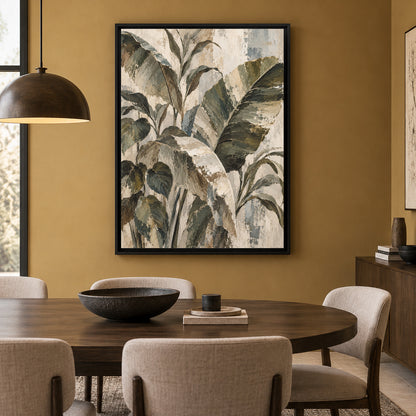 Quiet Canopy Neutral Botanical Canvas Wall Art