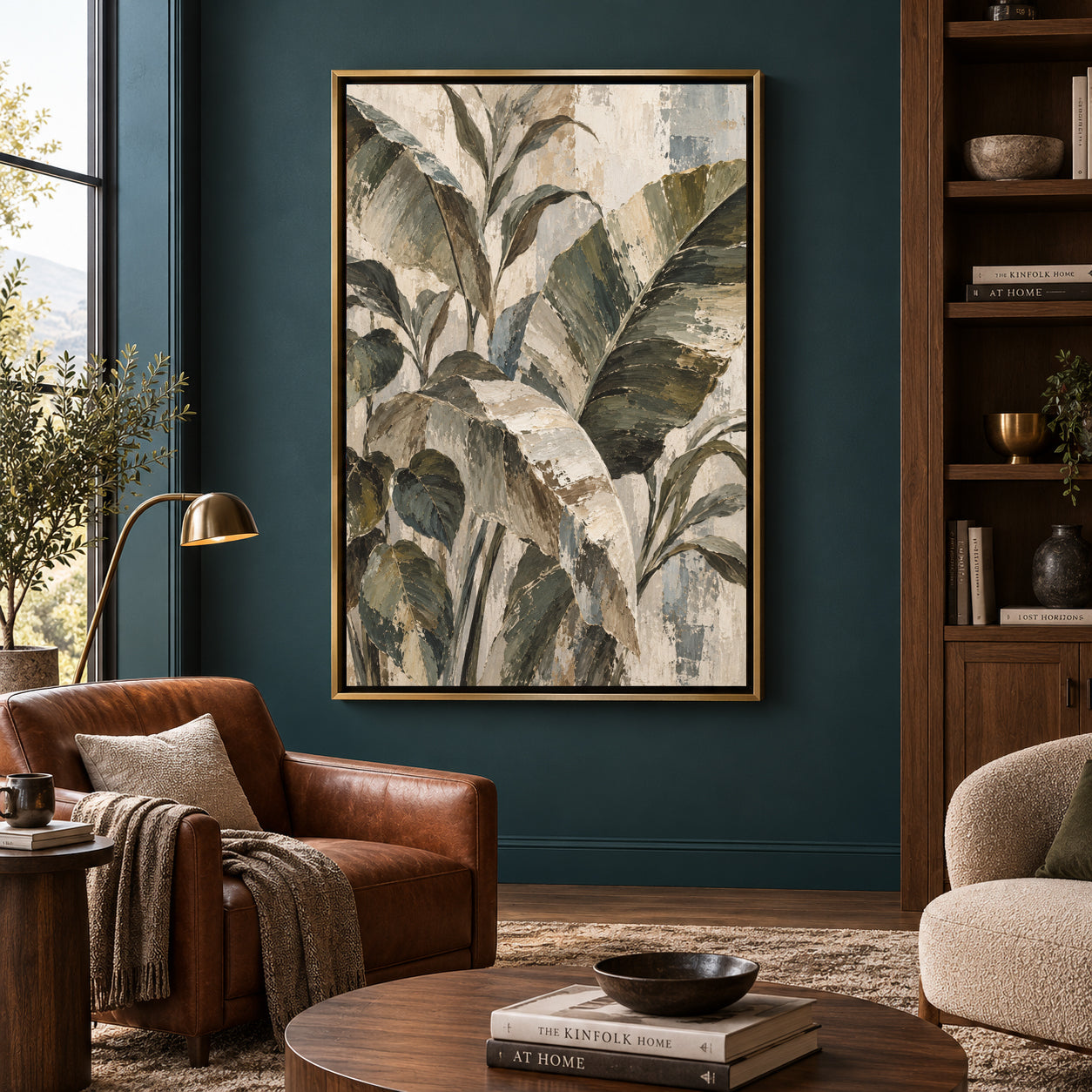 Quiet Canopy Neutral Botanical Canvas Wall Art