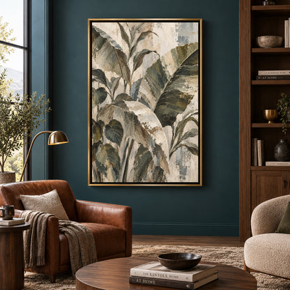 Quiet Canopy Neutral Botanical Canvas Wall Art