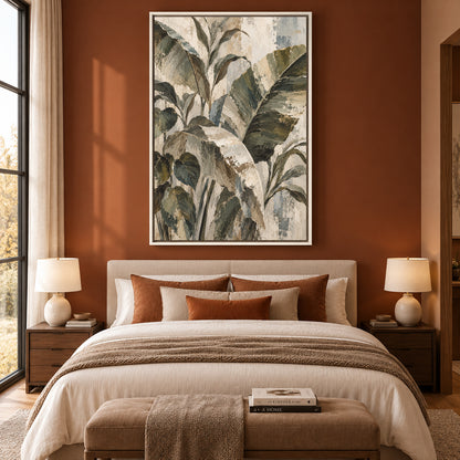 Quiet Canopy Neutral Botanical Canvas Wall Art