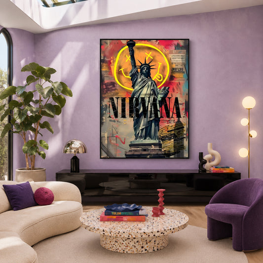 Grunge Liberty Maximalist Wall Art
