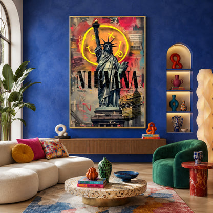 Grunge Liberty Maximalist Wall Art