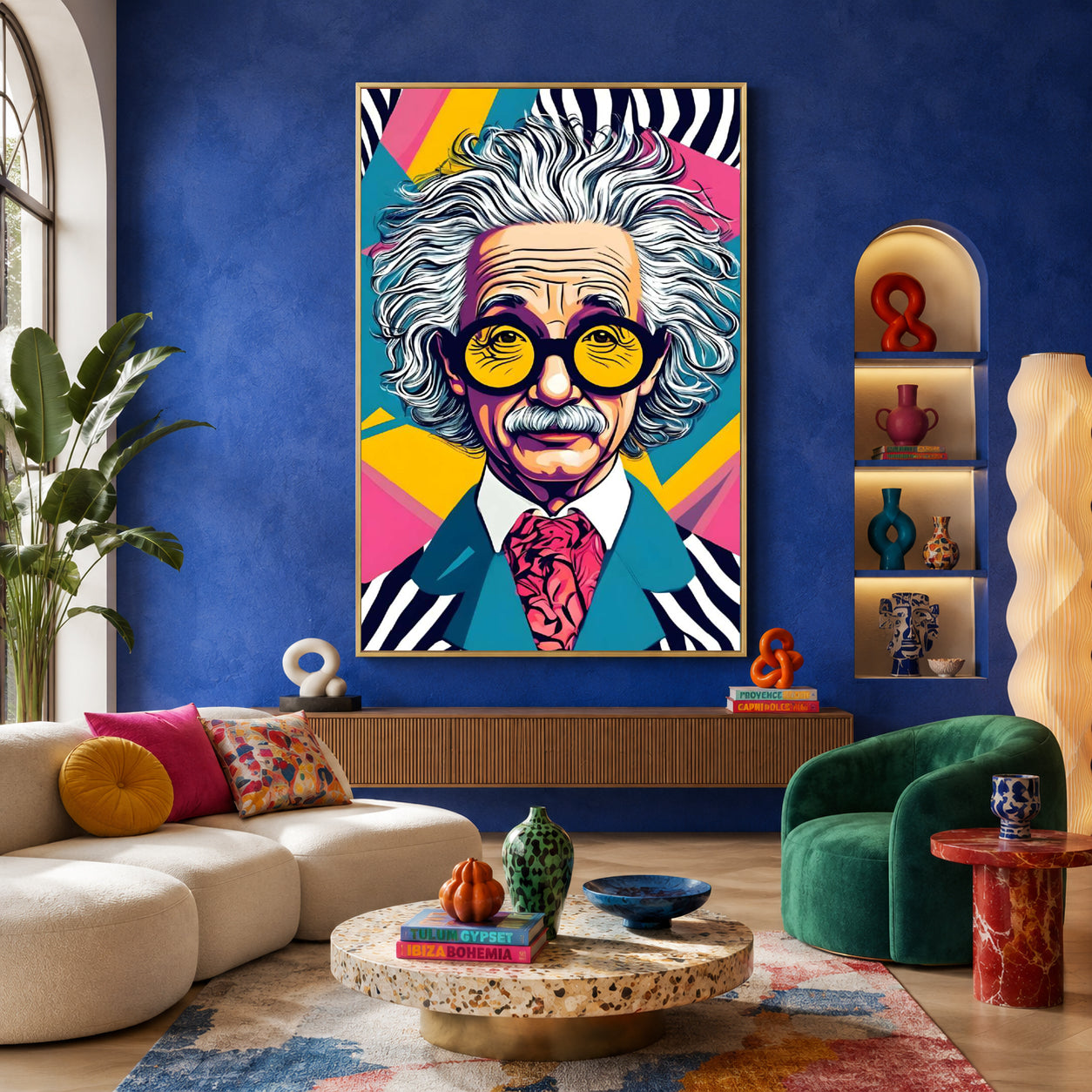 Einstein Unplugged Maximalist Wall Art