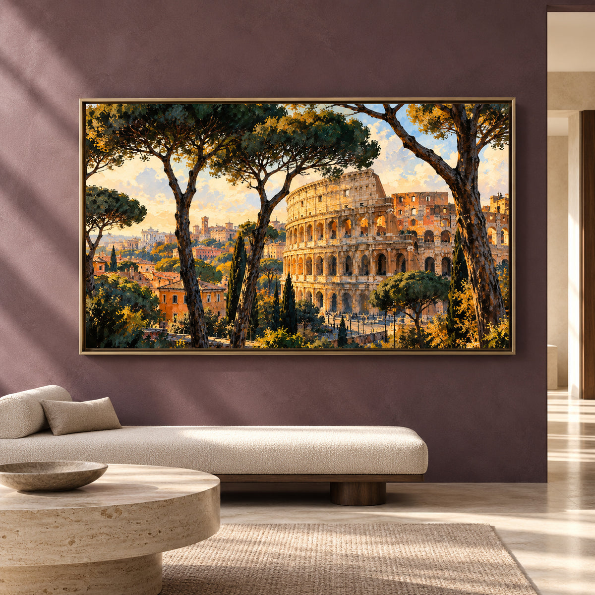 Colosseum Rome Canvas Wall Art Italian Landscape Painting