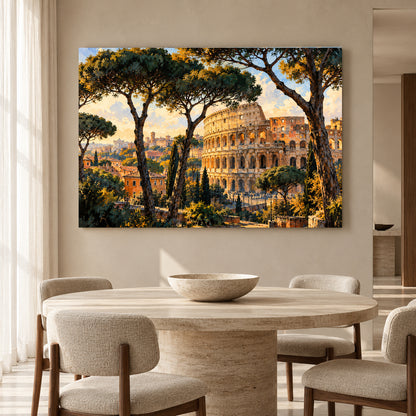 Colosseum Rome Canvas Wall Art Italian Landscape Painting