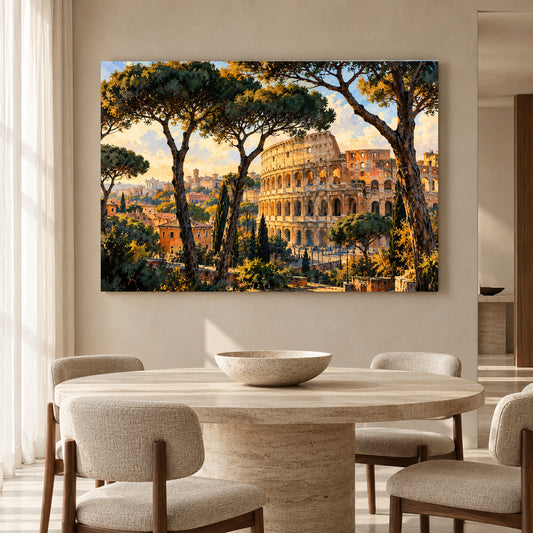 Colosseum Rome Canvas Wall Art Italian Landscape Painting