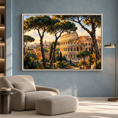 Colosseum Rome Canvas Wall Art Italian Landscape Painting